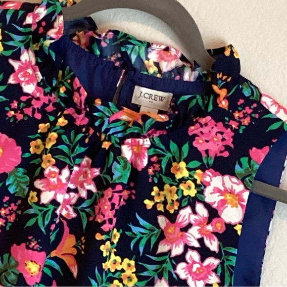 \J. Crew Factory\ Printed Ruffleneck Blouse - Picture 4 of 12